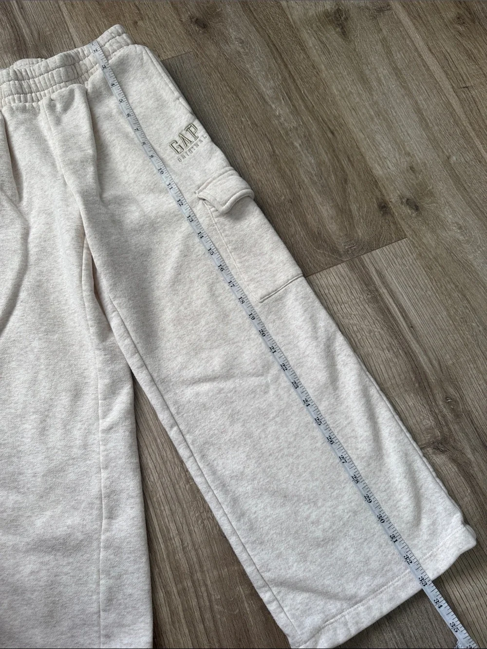 GAP Kids Cream/Light Beige Hoodie & Wide Leg Sweatpants 2 Peace Set Size 10/12